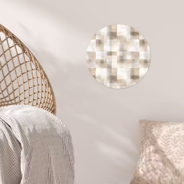 Behangcirkel - Textuur - Linnen - Beige — 5