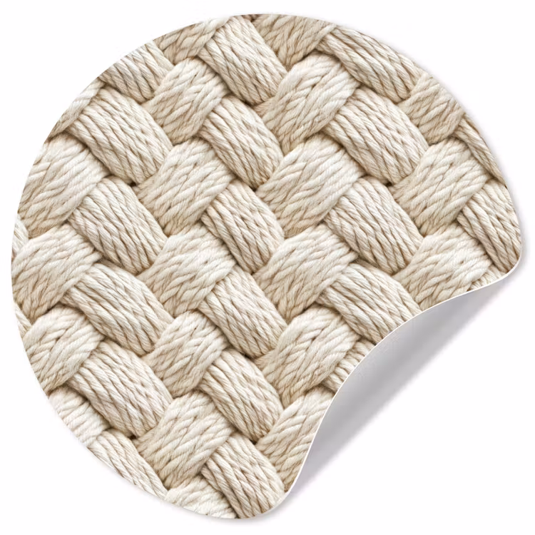 Behangcirkel - Touw - Gebreid - Beige — 1