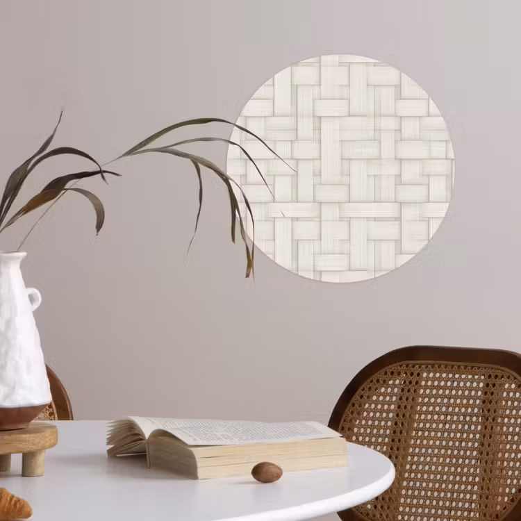 Behangcirkel - Vlechtwerk - Banen - Beige — 4