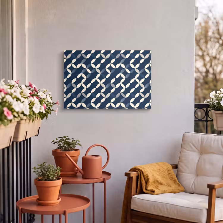 Buiten canvas - Abstract - Patroon - Blauw — 4