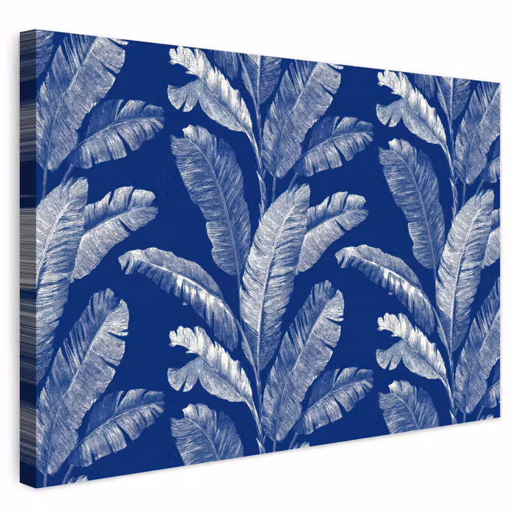 Buiten canvas - Blad - Palm - Blauw — 1