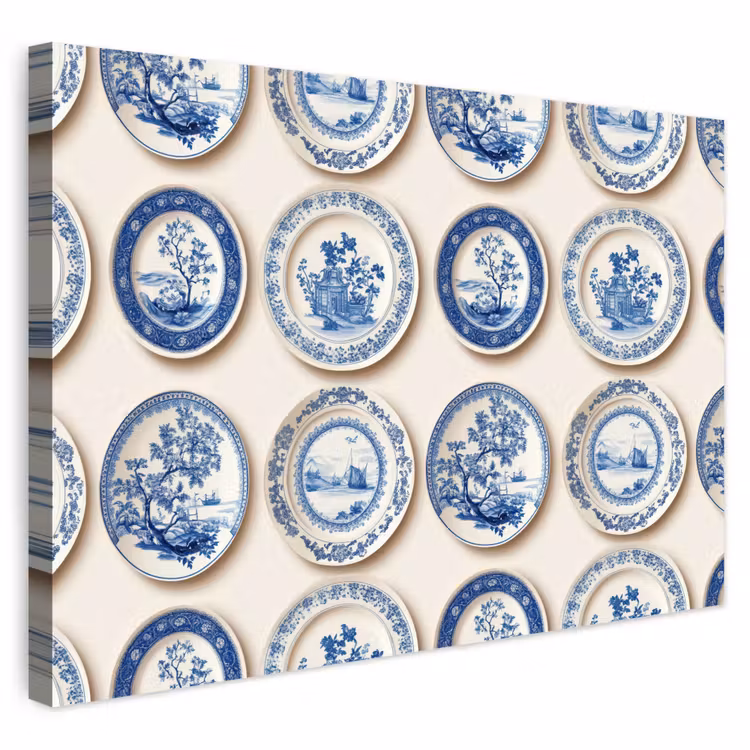 Buiten canvas - Borden - Bomen - Planten - Blauw — 1