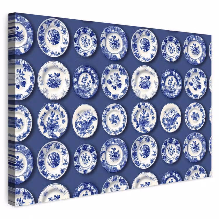 Buiten canvas - Borden - Floraal - Blauw — 1