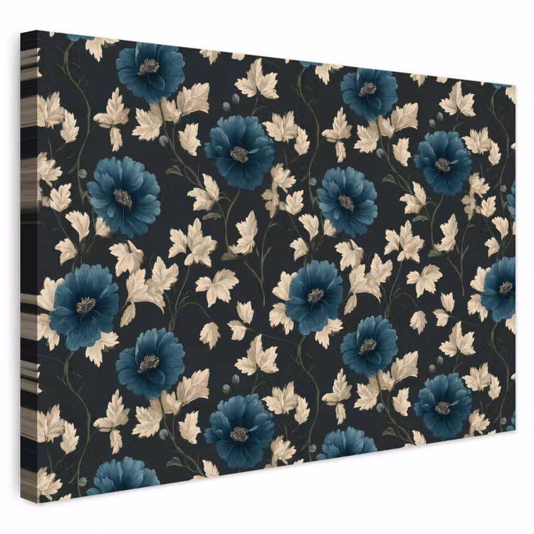 Buiten canvas - Botanisch - Bloemen - Blauw — 1