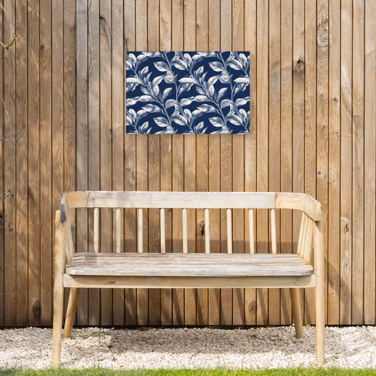 Buiten canvas - Botanisch - Patroon - Blauw — 3