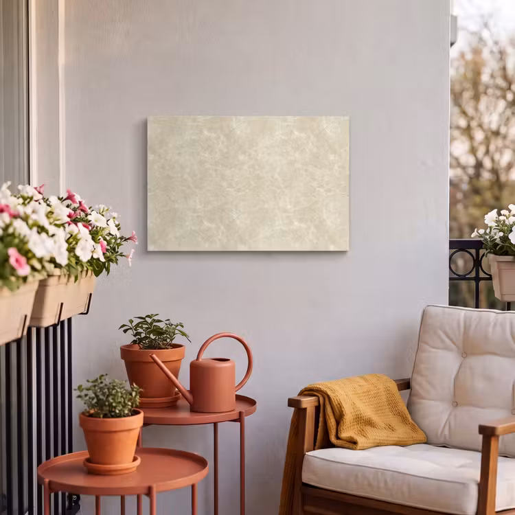Buiten canvas - Lichtbeige - Marmer - Diffusie adering — 4