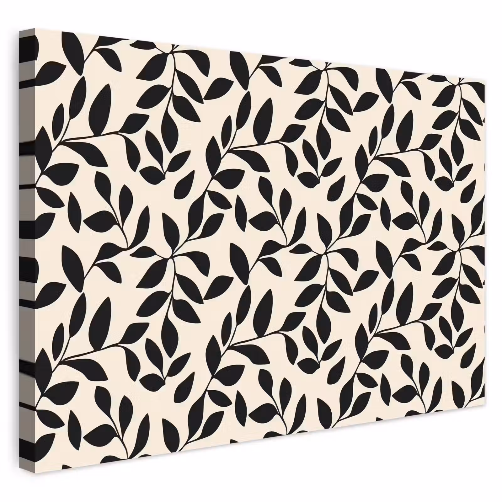 Buiten canvas - Elegant - Patroon - Zwart - Beige — 1