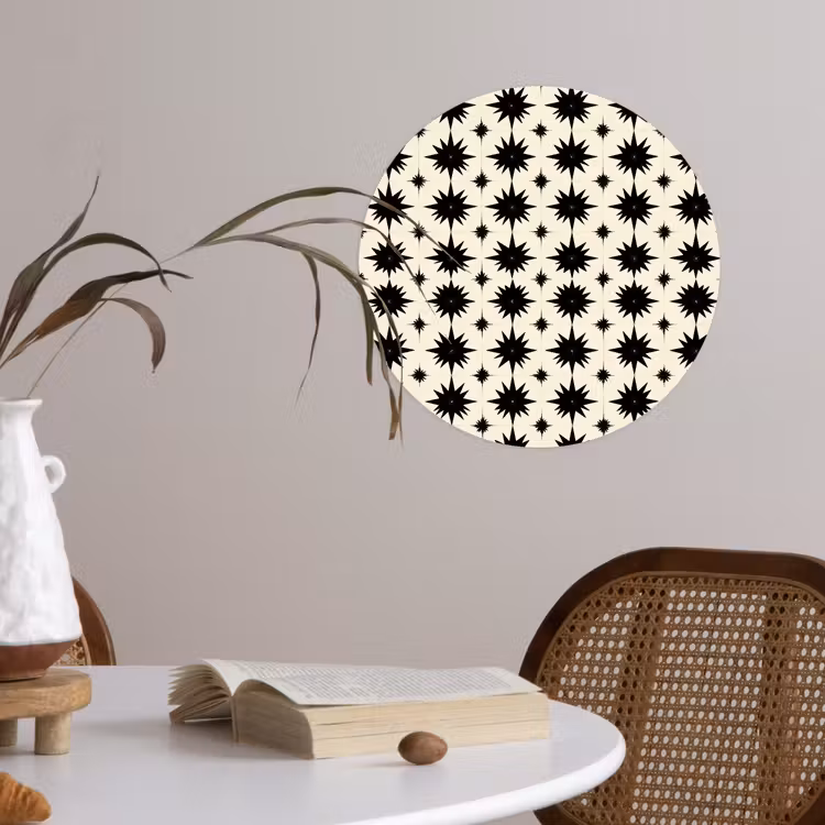 Behangcirkel - Stervormen - Geometrisch - Zwart — 4