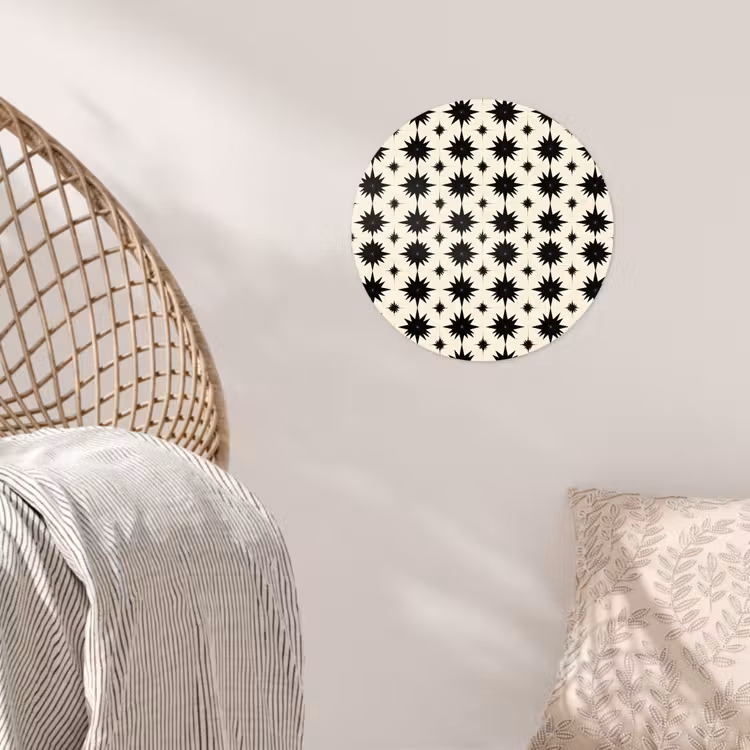 Behangcirkel - Stervormen - Geometrisch - Zwart — 5