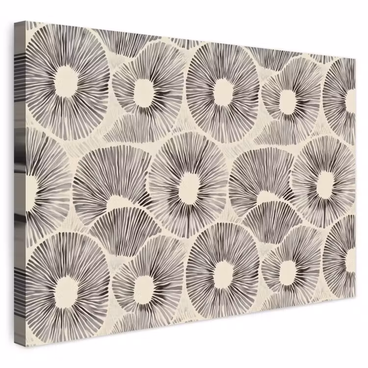 Buiten canvas - Cirkels - Patroon - Zwart — 1