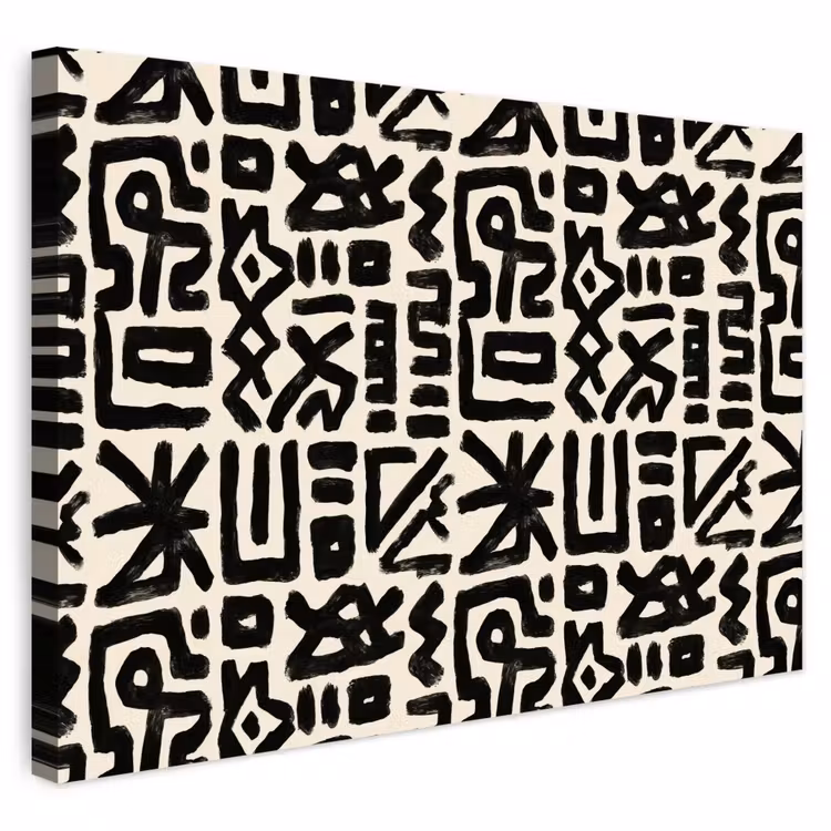 Buiten canvas - Geometrisch - Figuren - Zwart — 1
