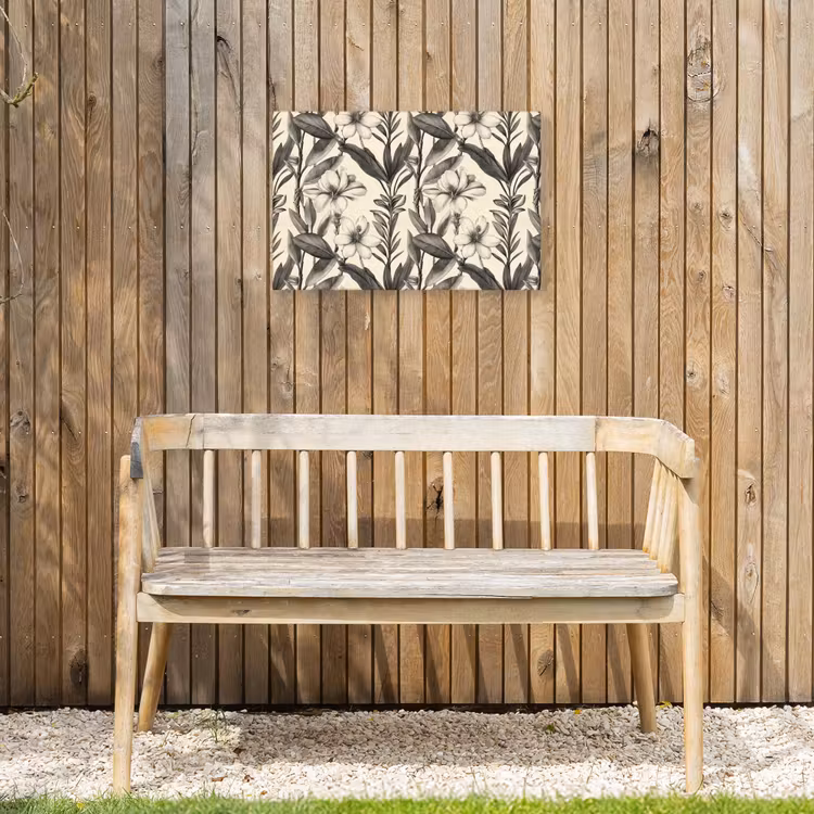 Buiten canvas - Klassiek - Botanisch - Zwart - Beige — 3