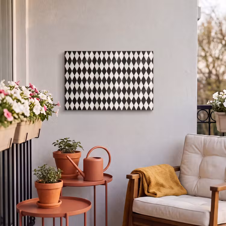 Buiten canvas - Klassiek - Patroon - Zwart — 4