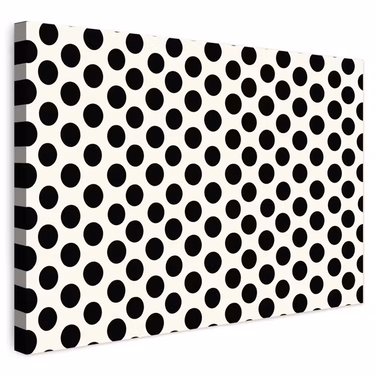 Buiten canvas - Klassiek - Stippen - Zwart — 1