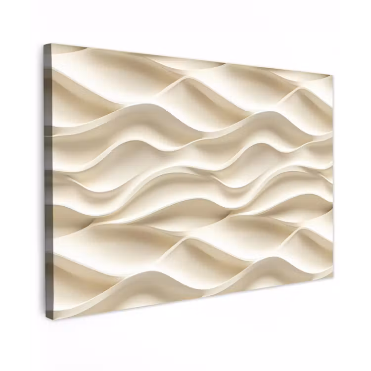 Buiten canvas - Lijnen - Golvend - Crème — 1