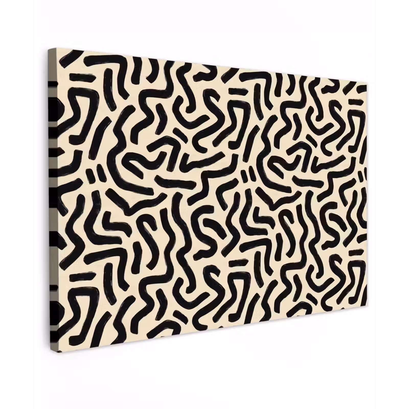 Buiten canvas - Abstract - Lijnen - Zwart — 1