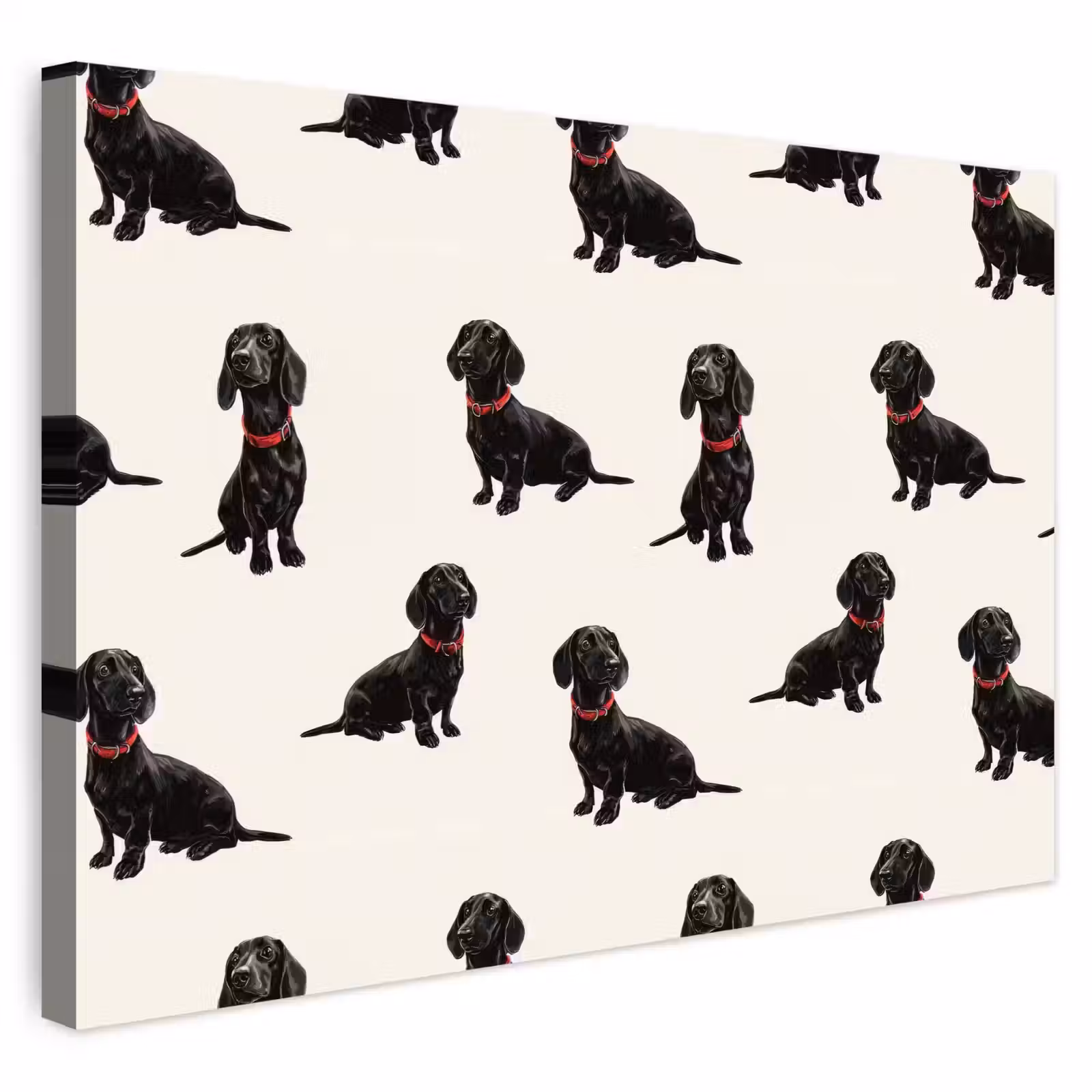 Buiten canvas - Hond - Patroon - Zwart — 1