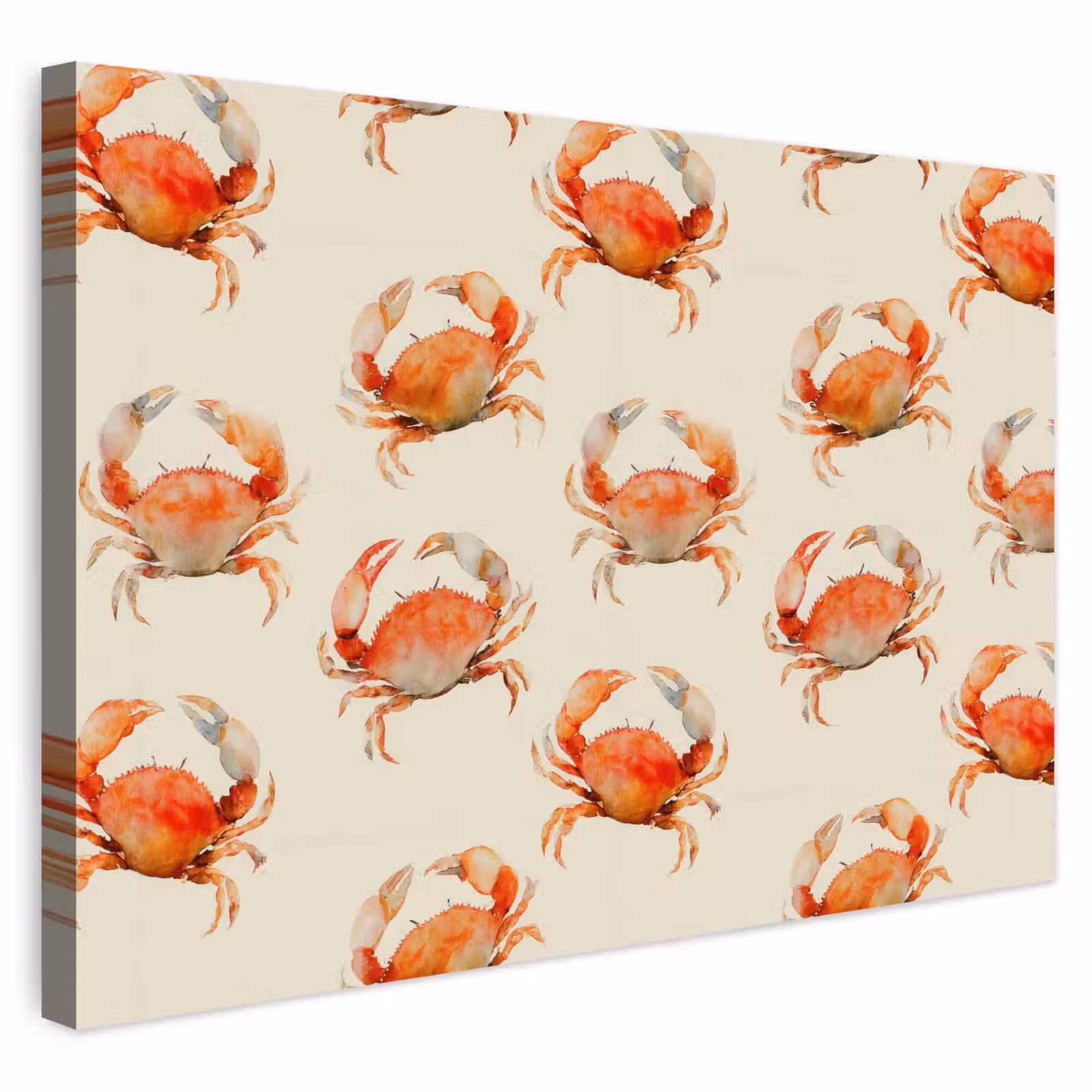Buiten canvas - Krabben - Patroon - Oranje — 1