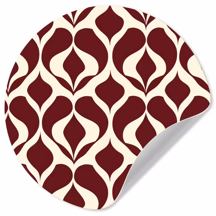 Behangcirkel - Rood - Druppelpatroon - Grafisch — 1