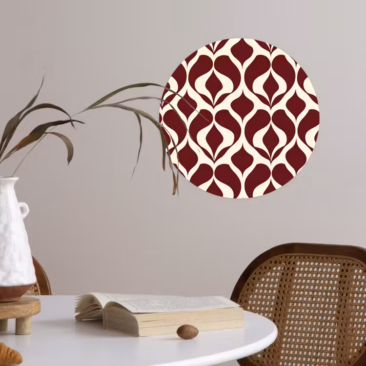Behangcirkel - Rood - Druppelpatroon - Grafisch — 4