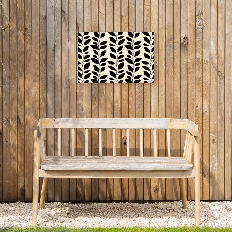 Buiten canvas - Botanisch - Dessin - Zwart - Beige — 3