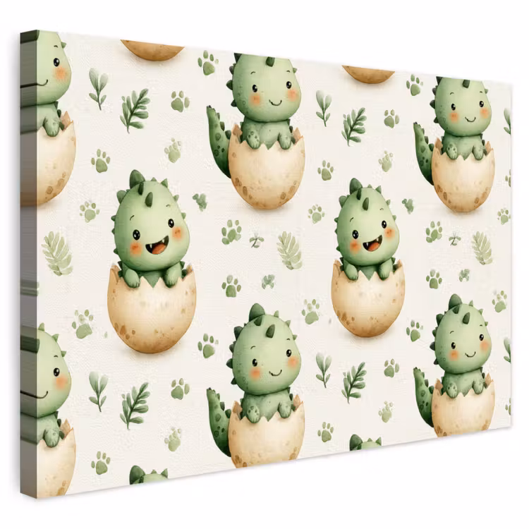 Buiten canvas - Dino - Eieren - Groen — 1