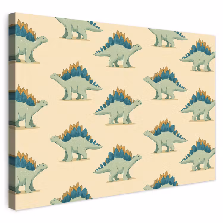 Buiten canvas - Dino - Patroon - Groen — 1