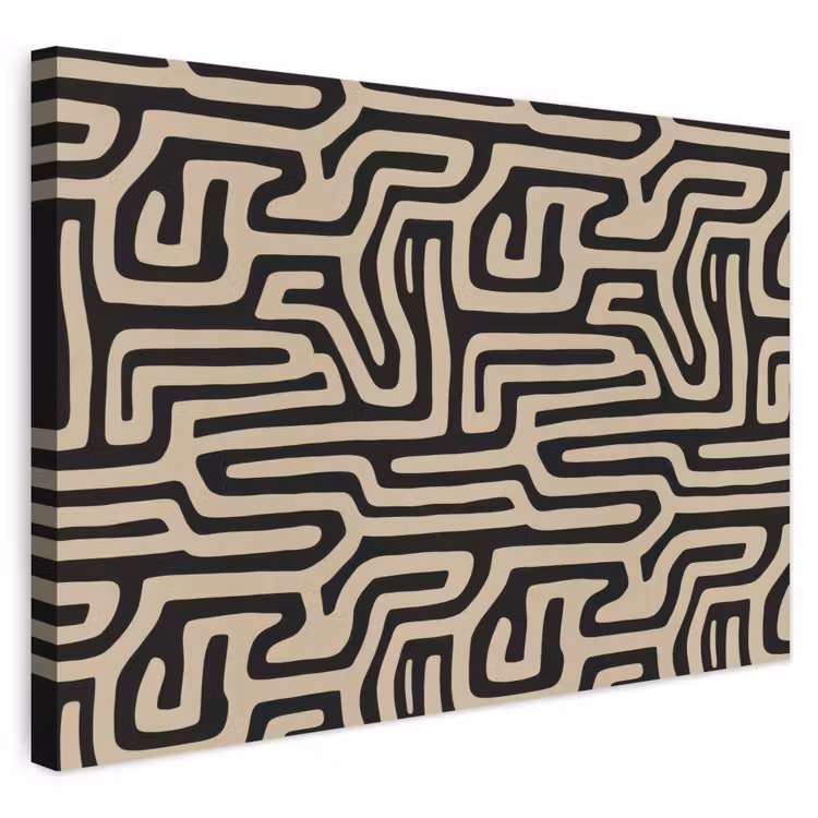 Buiten canvas - Grafisch - Lijnen - Zwart — 1
