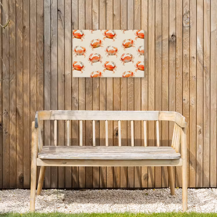 Buiten canvas - Krabben - Patroon - Oranje — 3