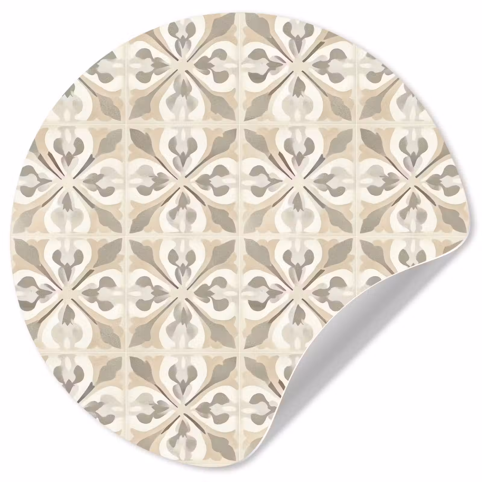 Behangcirkel - Tegel - Motief - Beige — 1