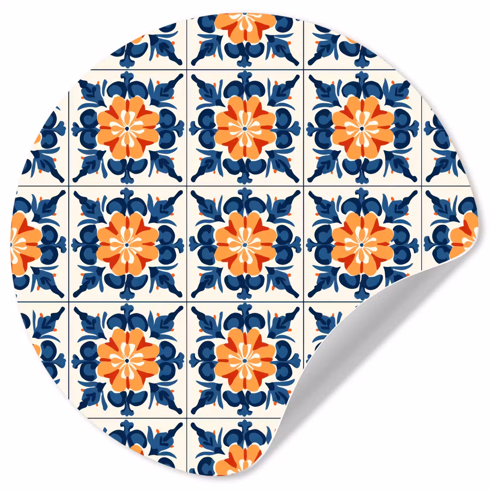 Behangcirkel - Traditioneel - Tegel - Oranje — 1