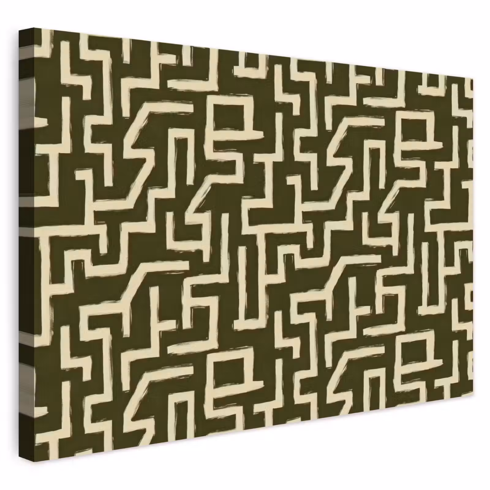 Buiten canvas - Abstract - Lijnen - Groen — 1