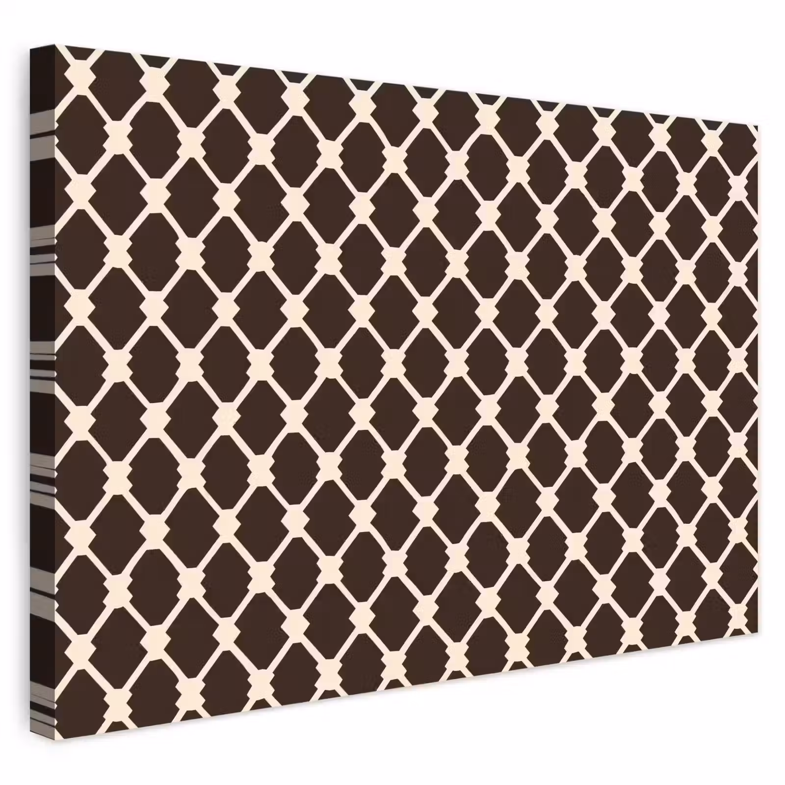Buiten canvas - Bruin - Ruitpatroon - Geometrisch — 1