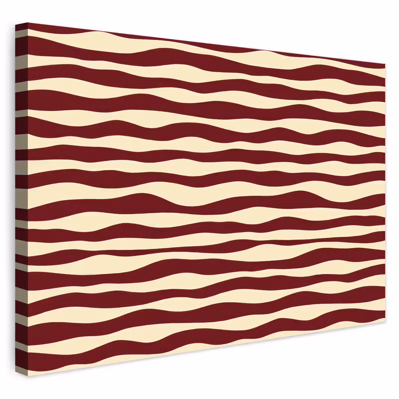 Buiten canvas - Golven - Rood - Patroon - Crème — 1