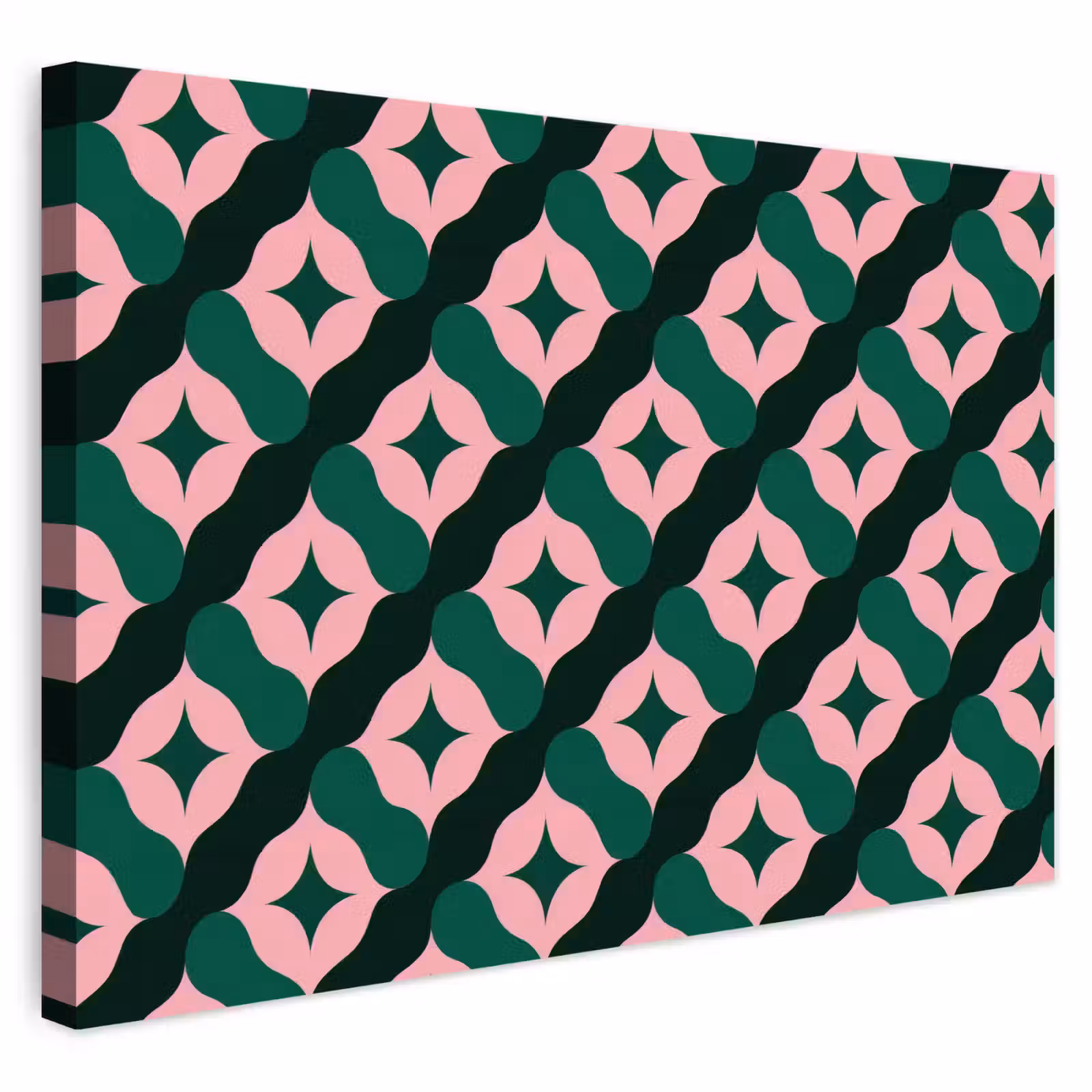 Buiten canvas - Groen - Roze - Retro - Sterren — 1
