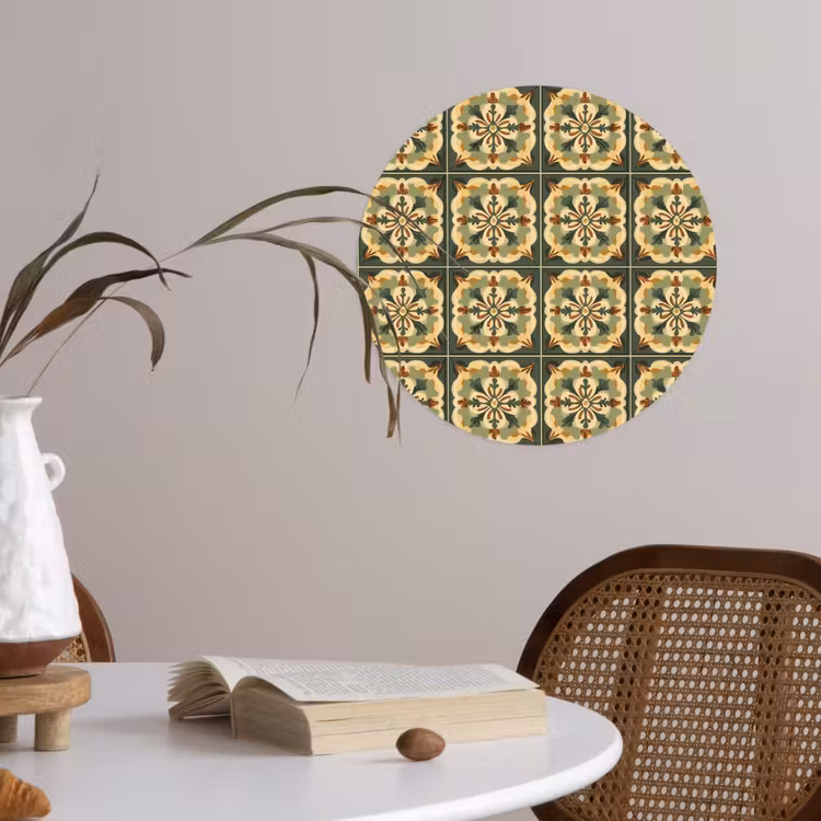 Behangcirkel - Ornament - Patroon - Groen — 4
