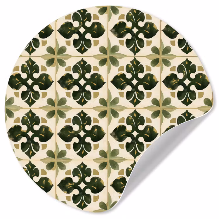 Behangcirkel - Patroon - Tegel - Groen — 1
