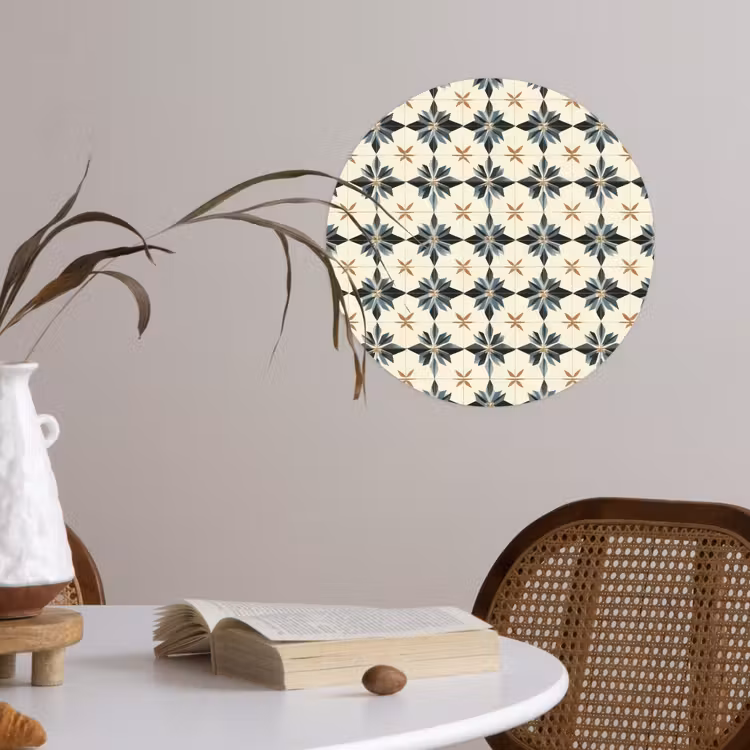 Behangcirkel - Sierlijk - Ornament - Blauw — 4