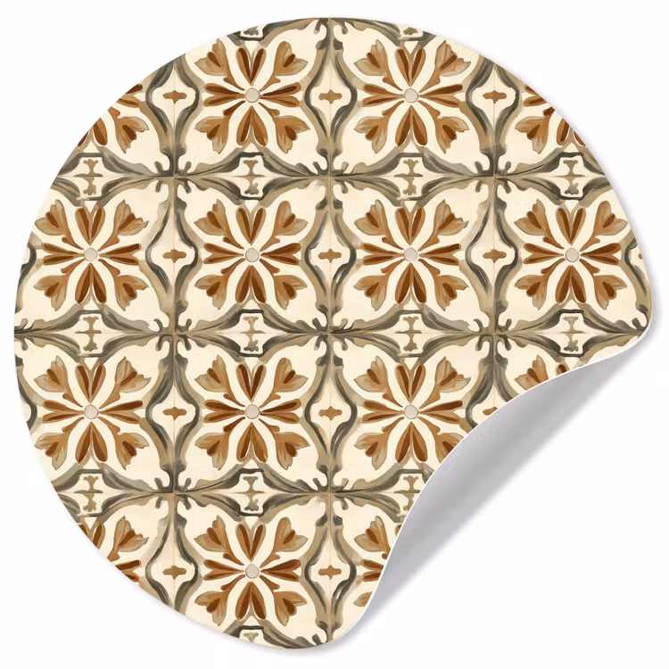 Behangcirkel - Siertegel - Patroon - Bruin — 1