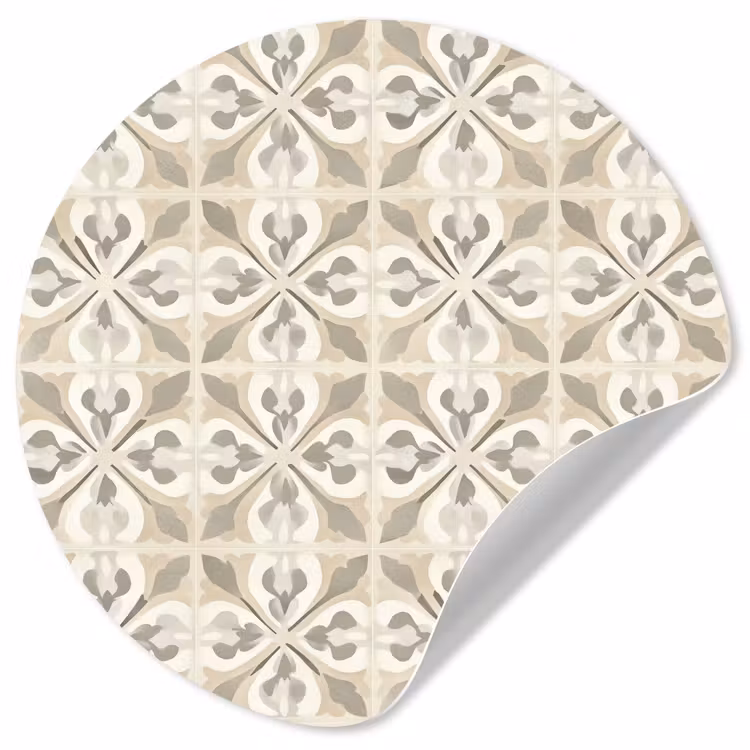 Behangcirkel - Tegel - Motief - Beige — 1