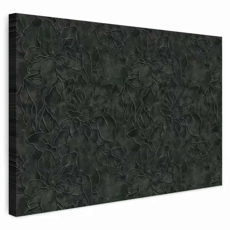 Buiten canvas - Bloemen - Lijnen - Groen — 1