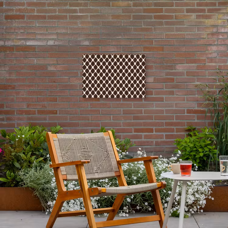 Buiten canvas - Bruin - Ruitpatroon - Geometrisch — 2