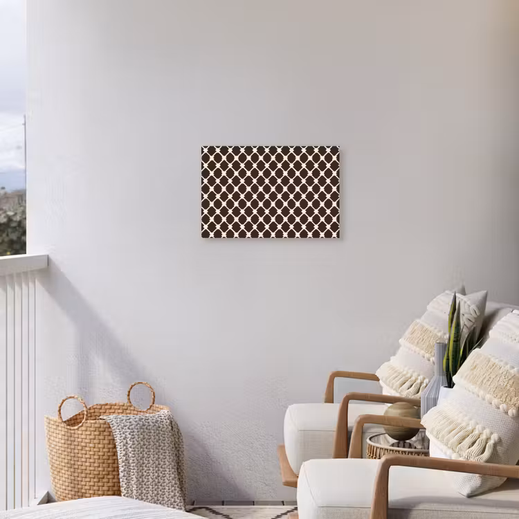 Buiten canvas - Bruin - Ruitpatroon - Geometrisch — 4