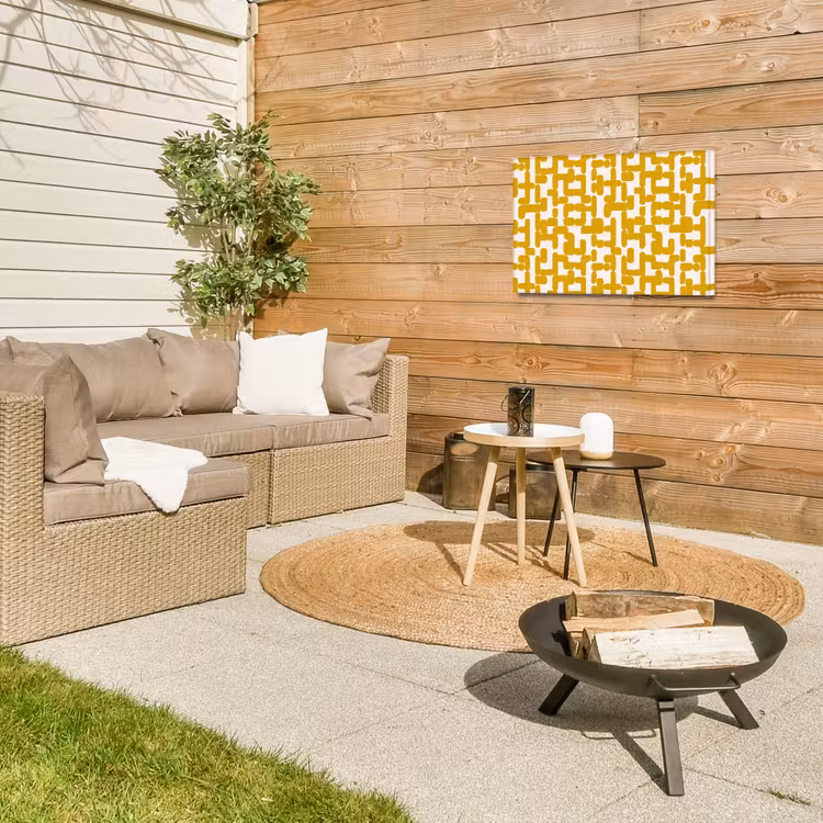 Buiten canvas - Geel - Beige - Patroon — 5