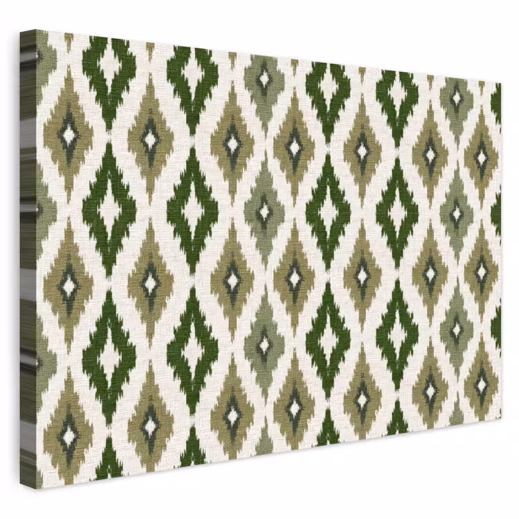 Buiten canvas - Geografisch - Ruitmotief - Groen — 1