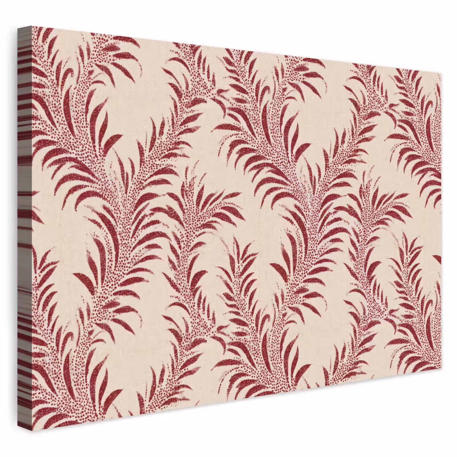 Buiten canvas - Bladeren - Linnen - Rood — 1