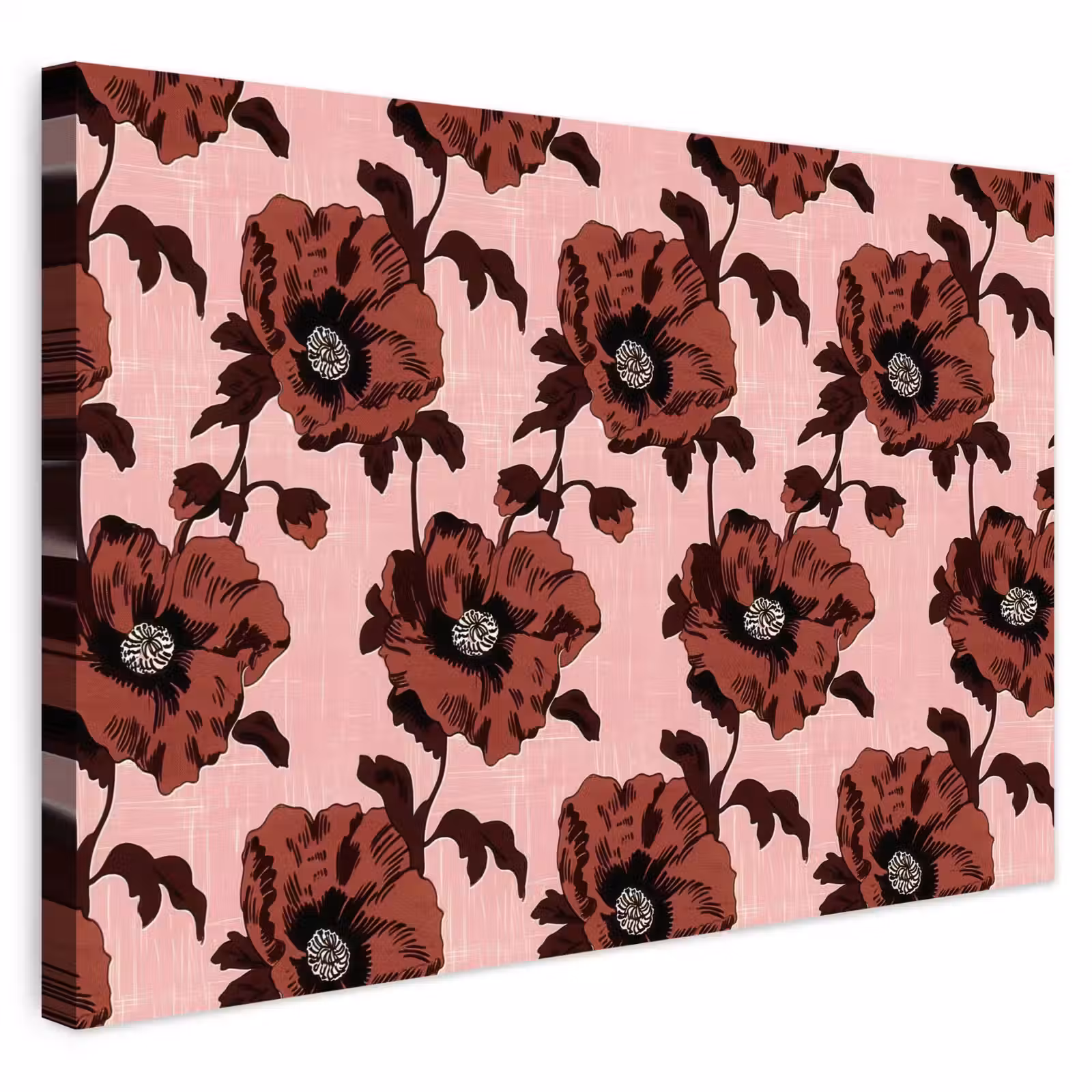 Buiten canvas - Bloemen - Retro - Rood — 1
