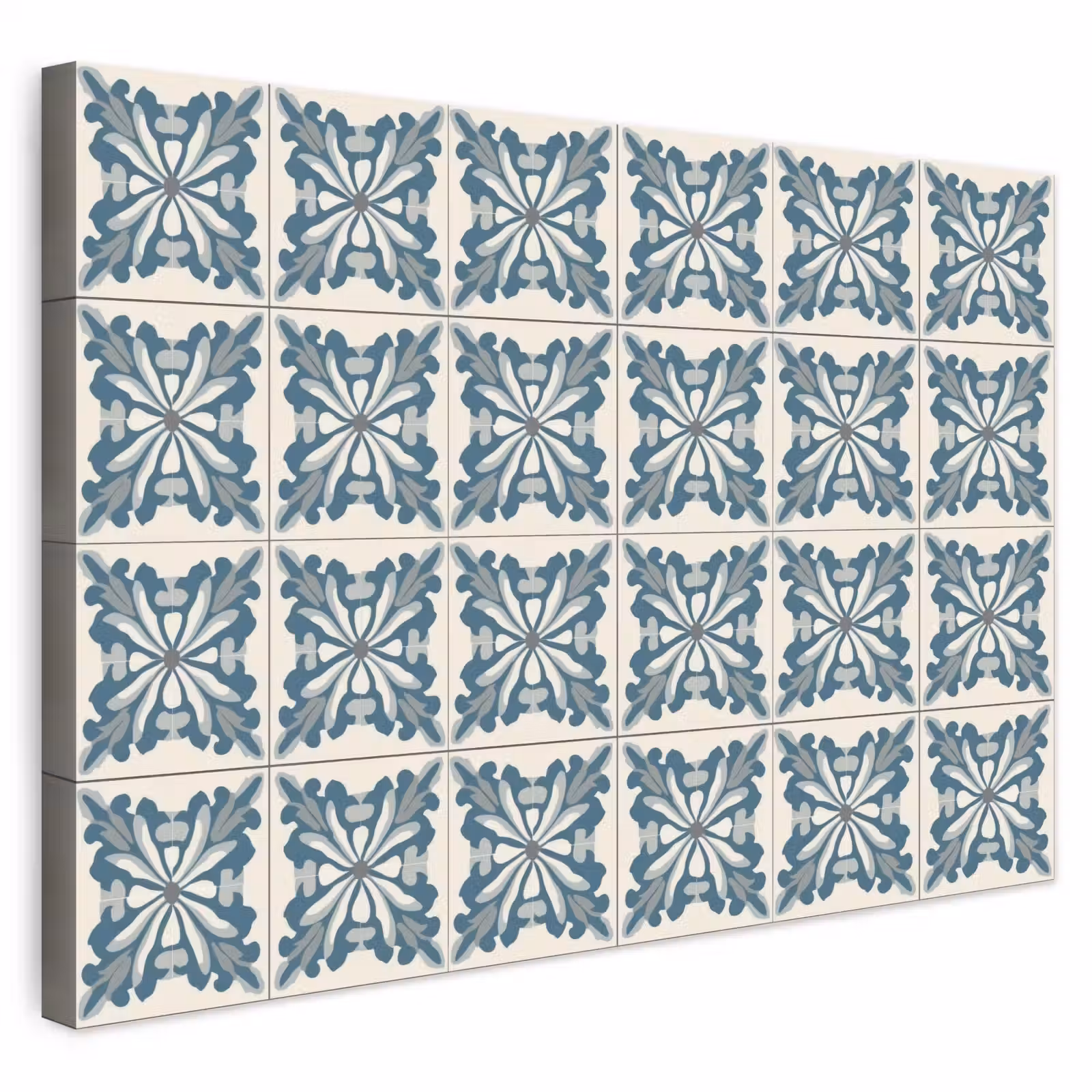 Buiten canvas - Dessin - Tegel - Blauw — 1