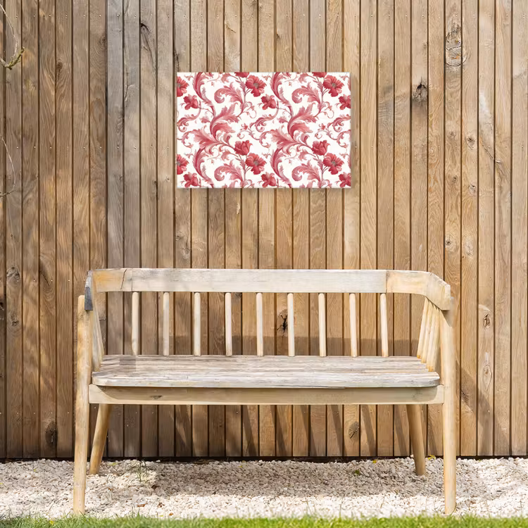 Buiten canvas - Barok - Patroon - Rood — 3