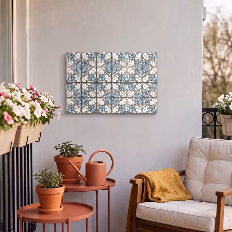 Buiten canvas - Barok - Tegel - Kleurrijk — 4